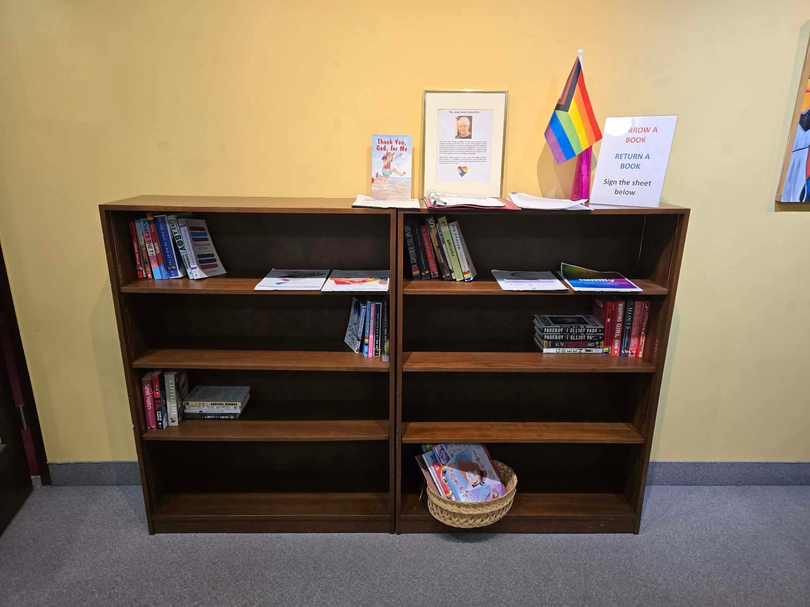 Jean Dean Collection bookshelf
